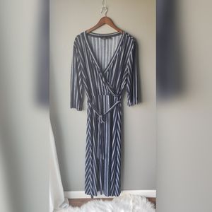 Womans size 3X navy striped Dress